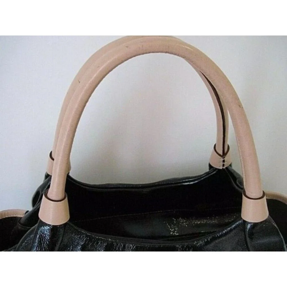 Kate Spade New York Crinkle Black Patent Leather Shoulder Bag Purse